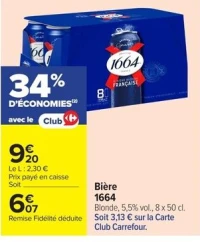 Bière blonde 1664