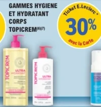 Gammes Hygiène et Hydratant Corps Topicrem