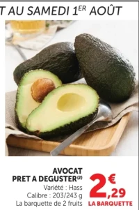 Avocat prêt à déguster