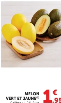 Melon vert et jaune
