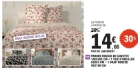 Parure housse de couette 140x200 cm + 1 taie d'oreiller 63x63 cm + 1 drap housse 90x190 cm Tissaia