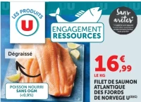 Filet de saumon Atlantique des fjords de Norvège U