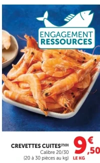 Crevettes Cuites Calibre 20/30
