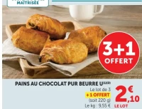 Pains au chocolat pur beurre U