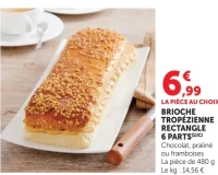 Brioche tropézienne rectangle 6 parts
