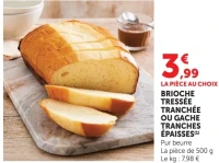 Brioche tressée tranchée ou gâche tranches épaisses