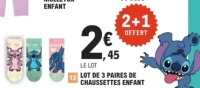 LOT DE 3 PAIRES DE CHAUSSETTES ENFANT