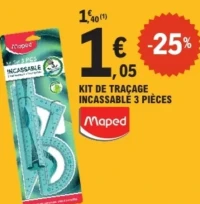 Kit de traçage incassable 3 pièces Maped