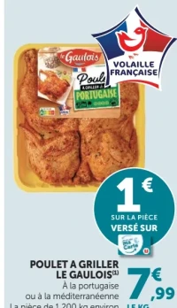 Poulet à griller Le Gaulois (à la portugaise ou à la méditerranéenne)