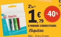 6 rubans correcteurs Esquisse