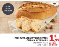 Pain pavé abricots noisettes ou pain aux figues
