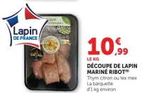 Découpe de lapin mariné Ribot