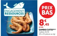 Gambas cuites
