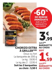 Chorizo extra à griller