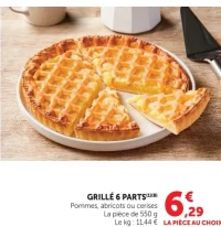 Grillé 6 parts Pommes, abricots ou cerises