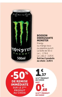 Boisson énergisante Monster