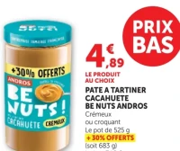 Pâte à tartiner cacahuète Be Nuts Andros