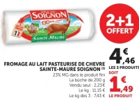 Fromage au lait pasteurisé de chèvre Sainte-Maure Soignon