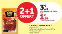 Chorizo César Moroni Doux ou fort