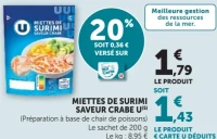 Miettes de surimi saveur crabe U