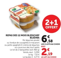 Repas des 12 mois Blédichef Blédina