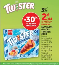 Batonnets glaces Twister Miko