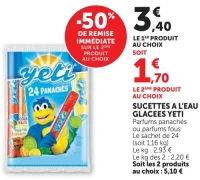 Sucettes à l'eau glacées Yeti