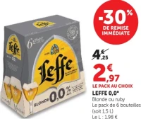 Leffe 0,0% Blonde ou ruby