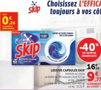 Lessive capsules Skip Active Clean