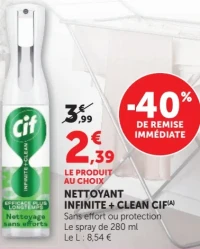 Nettoyant ménager Infinite + Clean Cif