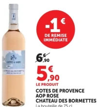 Côtes de Provence AOP Rose Côte & Mer Château des Bormettes