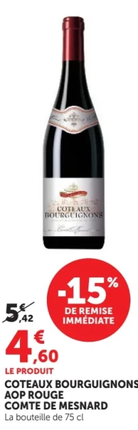 Coteaux Bourguignons AOP Rouge Comte de Mesnard