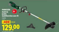 PARKSIDE Outil de jardin multifonction sans fil
