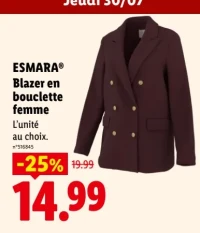ESMARA® Blazer en bouclette femme