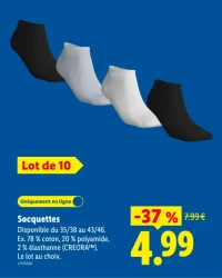 Socquettes lot de 10