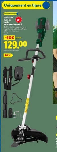 Outil de jardin multifonction sans fil PARKSIDE