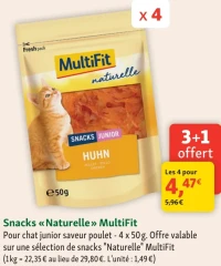 Snacks « Naturelle » MultiFit Pour chat junior saveur poulet