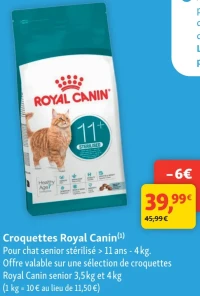 Croquettes Royal Canin senior stérilisé > 11 ans
