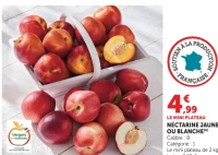 Nectarine jaune ou blanche