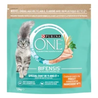 Purina ONE Croquettes pour Chat Senior de 11 ans et + au Poulet 1,5 kg