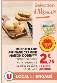 Munster AOP Affinage Crémier Maison Dodin