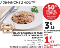 Salade de museau de porc ou de bœuf à la lyonnaise Randy