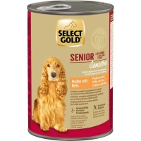 SELECT GOLD Sensitive Boîtes de Nourriture Humide Chien Senior Poulet et riz 6x400 g