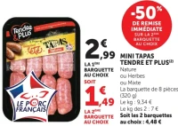 Mini tapas Tendre & Plus