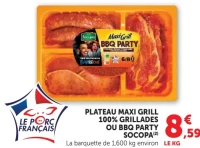Plateau maxi grill 100% grillades ou bbq party Socopa