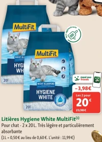 Litières Hygiene White MultiFit
