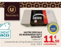 Huitre speciale de Normandie IGP U Saveurs