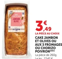 Cake jambon et olives Guyader