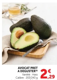 Avocat prêt à déguster