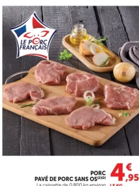 Pavé de porc sans os